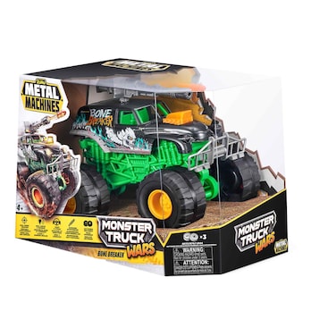 ZURU Metal Machine Monster Truck Wars Toy – Durable Metal Monster Truck with Oversized Wheels & Stunt Ramp