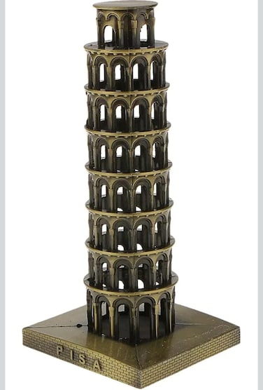Leaning Tower of Pisa Metal Replica – Italian Landmark Miniature Décor for Home & Office