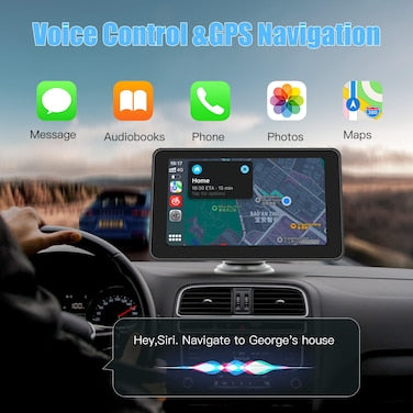 Wireless CarPlay Screen – Portable CarPlay Tablet & Android Auto Stereo Player, Compatible with Apple CarPlay & Android Devices, Touchscreen Car Stereo Radio Player