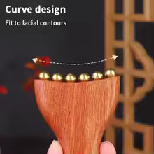 Copper Gold Facial Bead Lifting Cheek Beauty Massage Gua Sha Lymphatic Drainage Trigger Point Relaxation Massager