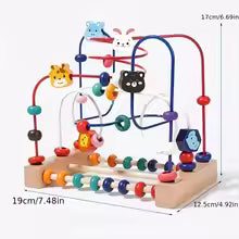 Toys for babies, beaded puzzles, toys for toddlers to identify shapes and learn about the world