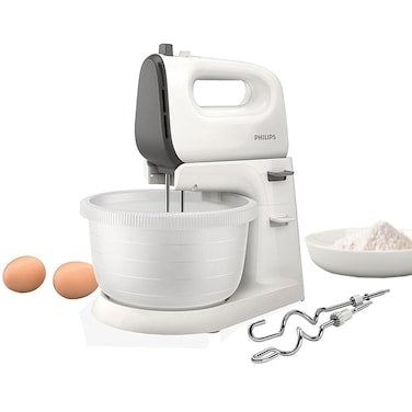 Philips HR3745 Bowl Mixer – Powerful Stand Mixer with Stainless Steel Bowl & Turbo Speed