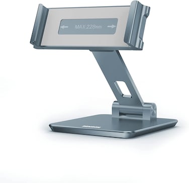 Remson Aluminum Tablet Stand Holder 360° Swivel Rotation, Adjustable iPad Stand for Desk Compatible with 7.9”- 13'' Screen iPad Pro 9.7/10.5/11/12.9, iPad Air, iPad Mini 6/5/4/3/2 and More