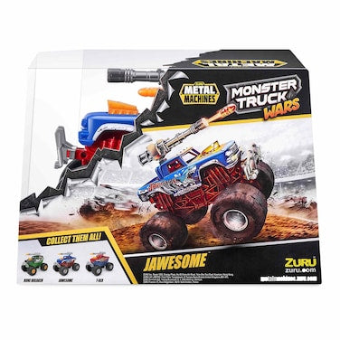 ZURU Metal Machine Monster Truck Wars Toy – Durable Metal Monster Truck with Oversized Wheels & Stunt Ramp