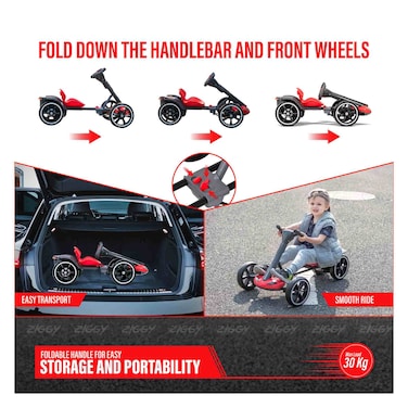 Ziggy Electric Kart Ride-On Toy – Multicolour | Safe, Foldable & Fun Electric Kart for Kids
