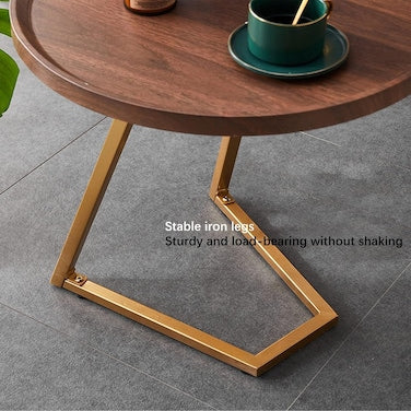 Sofa Tables For Living Room,simple Mobile Coffee Table For Living Room Dining Home Farmhouse Office Balcony Outdoor Center Table With Metal Legs ( Brown)