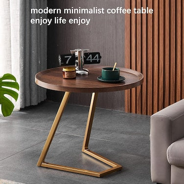 Sofa Tables For Living Room,simple Mobile Coffee Table For Living Room Dining Home Farmhouse Office Balcony Outdoor Center Table With Metal Legs ( Brown)