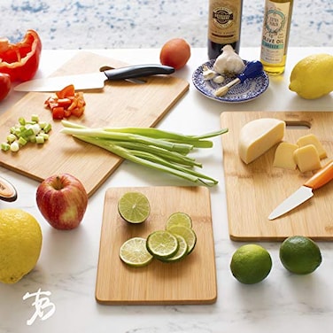 Totally Bamboo 3Piece Bamboo Cutting Board Set 3 Assorted Sizes of Bamboo Wood Cutting Boards for Kitchen