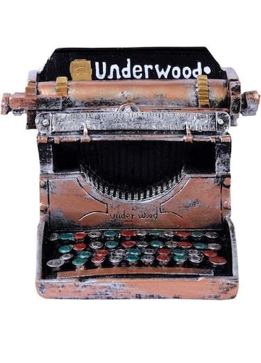 Retro Resin Vintage Typewriter Figurine - Underwood Style Classic Desk Decor, Collectible Antique-Inspired Model for Home & Office