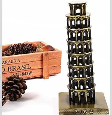 Leaning Tower of Pisa Metal Replica – Italian Landmark Miniature Décor for Home & Office