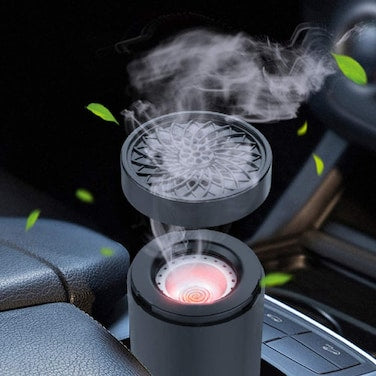 Alsaqer Car Bukhoor USB Type-C Power Bakhoor Rechargeable Electric Mini Portable Incense Burner, Black