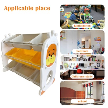 Kids Storage Book Toy Shelf Plastic Material Child Cabinet For Home