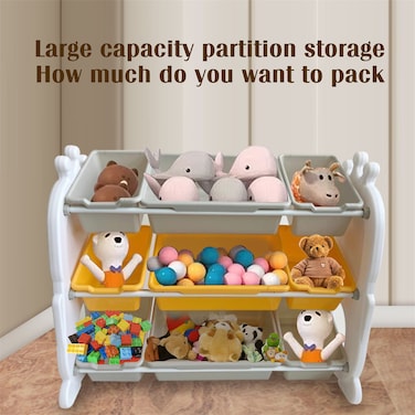 Kids Storage Book Toy Shelf Plastic Material Child Cabinet For Home