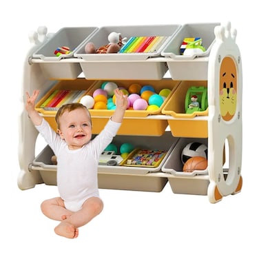 Kids Storage Book Toy Shelf Plastic Material Child Cabinet For Home