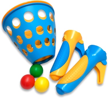 Party Time 1 Pair of Click and Catch Twin Ball Game Indoor Outdoor Toy Set Pop & Catch Ball Play Fun Boys & Girls