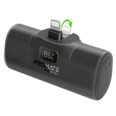 Promate PowerUp-I Ultra-Compact fast charging Power Bank with In-Built Lightning Connector