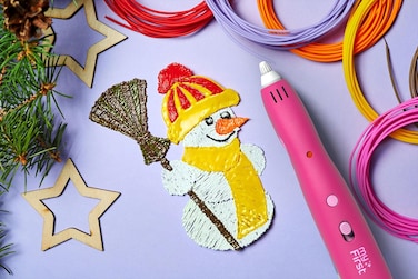 Golden Toys MyFirst 3D Pen Make – Red | Safe Low-Heat 3D Pen for Kids & Adults with 9 Color Filaments, Stickers & Design Templates