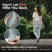 TMJ Relief Jaw Massager, Breastfeeding Massager, 10 Vibration Modes, Relieves Jaw and Neck Pain, Stiffness, Tension, and Migraines