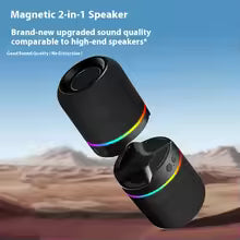 Portable Bluetooth Wireless Outdoor Speakers, Multifunctional Smart Split 2-in-1 Music Amplifier, Mini Magnetic Bluetooth Speaker