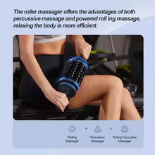 Wireless Roller Massager Deep Tissue Muscle Fascia Relaxation Handheld Body Massage Gun for Back, Leg, and Abdomen Pain Relief at Home
