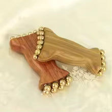 Copper Gold Facial Bead Lifting Cheek Beauty Massage Gua Sha Lymphatic Drainage Trigger Point Relaxation Massager