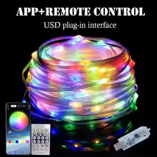 5m/10m/15m/20m/40m LED String Lights App Controlled Garland IP65 Outdoor Fairy Lights for Christmas Holiday Birthday Party Decoration