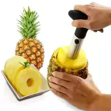 1pc Stainless Steel Pineapple Peeler, Pineapple Slicer, Hollow Slicer, Easy Fruit Slicer, Peeler, Kitchen Tool, Fast Delivery