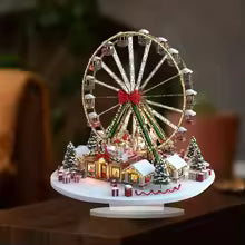 2D Acrylic Christmas Carousel Tabletop Outdoor Decoration for 2025 Christmas Navidad Party Supplies Craft Gift Office Home Decor
