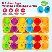 12-piece early childhood educational egg matching toy, mock eggs, egg packing toy, children's Easter gift