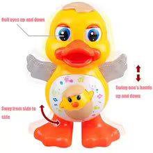 Electric Dancing Duck Toy, Interactive Musical Animal with Flashing Lights, Educational Gift for Children