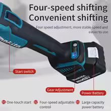 Makita 35000 RPM Brushless Die Grinder 6mm 2000W Electric Cordless Variable Speed Rotary Oil Mill for Makita 18V Battery