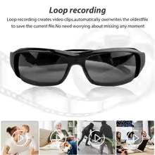 Portable 1080P HD Mini Glasses Camera Wearable Video Recorder Sunglasses Outdoor Sports Camera DV DVR Surveillance Camera