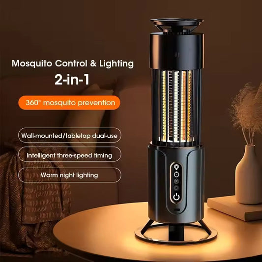 Mosquito Killer Lamp, Mute Mosquito Repellent Lamp, Rechargeable Electronic Mosquito Killer Lamp, Three Levels, Timer Mode
