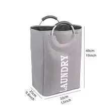 Large collapsible fabric laundry basket with foldable handles, waterproof, portable laundry storage basket, dirty clothes box