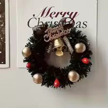 Christmas Leisure Time Wreath Retro Fridge Magnet Handheld Miniature Luminous Lamp Toy Magnetic Fireplace Gift Home Decoration