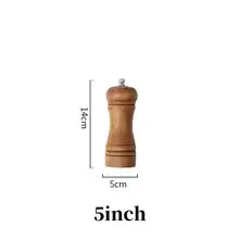 5/8/10 inch Wooden Salt Pepper Grinder Mill Shaker Rotary Kitchen Spice Tool Seasoning Accessory Cooking Essentials