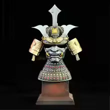 A finished model of antique helmet crafts for home decor, home decorations, from the helmet's hilt.