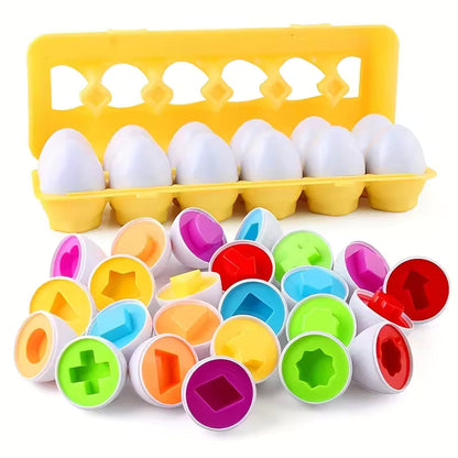 12-piece early childhood educational egg matching toy, mock eggs, egg packing toy, children's Easter gift