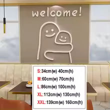 3D Acrylic Wall Stickers, Cartoon Hug, for Kids' Room, Hug Living Room Decor, DIY Wall Sticker Assembly, Home Decor