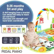 Baby Music Mat Pedal Piano Toys for 3 Year Olds Activity Tummy Time Play Mat Crawling Game Board Baby Toy Gift Infant Exercise 3 sold