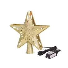 Christmas tree LED snowflake projector lamp, rotating night light, dynamic snowstorm light effect for Christmas tree toppers and decorations.