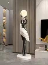 Abstract girl statues for home decor, floor decoration, living room sculptures, welcome sculptures, large art ornaments, housewarming gift statues