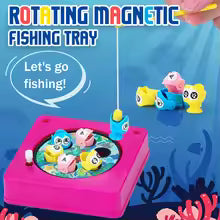 Mini magnetic fishing rod for kids, fishing toy, hand-eye coordination, spinning wheel, wrist ability, exercise ability