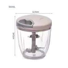500/900ml Multifunctional Kitchen Manual Rotary Meat Grinder Garlic Press Food Chopper Mill Crusher Household Accessories