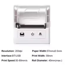 58mm Pocket Mini Portable Thermal Receipt Printer, Handheld Ticket/Invoice Printer, Wireless Bluetooth USB Thermal POS Printer for PC, Android, and iOS