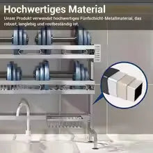 Kitchen over-sink dish rack, over-sink dish drying rack, large capacity 55cm, single/double tier