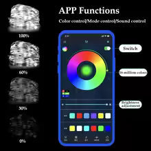 5m/10m/15m/20m/40m LED String Lights App Controlled Garland IP65 Outdoor Fairy Lights for Christmas Holiday Birthday Party Decoration