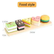 1pc Shape and Color Stacking Cylinder Toy Set, Creative Fruit and Vegetable Recognition Matching Game for Kids