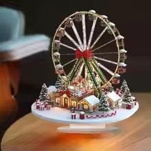 2D Acrylic Christmas Carousel Tabletop Outdoor Decoration for 2025 Christmas Navidad Party Supplies Craft Gift Office Home Decor