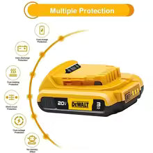 DCB203 20V 3.0Ah rechargeable lithium-ion battery for DeWalt DCB205, DCB206, DCB204, DCB200, DCB182, DCB180, DCD, DCF, and DCG series tools
